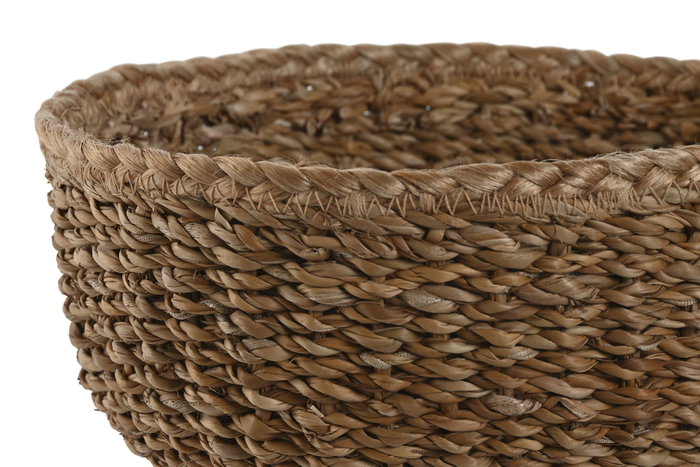 DKD Home Decor Set de 3 Cestas de Fibra Natural 30x30x13 cm DKD Home Decor Set de 3 Cestas de Fibra Natural 30x30x13 cm