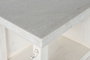 DKD Home Decor Isla Cocina India 1c24 Cottage Blanco Madera y Mármol 76 x 92 x 168 cm con 6 Cajones y 2 Estantes