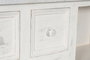 DKD Home Decor Isla Cocina India 1c24 Cottage Blanco Madera y Mármol 76 x 92 x 168 cm con 6 Cajones y 2 Estantes