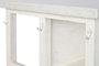 DKD Home Decor Isla Cocina India 1c24 Cottage Blanco Madera y Mármol 76 x 92 x 168 cm con 6 Cajones y 2 Estantes
