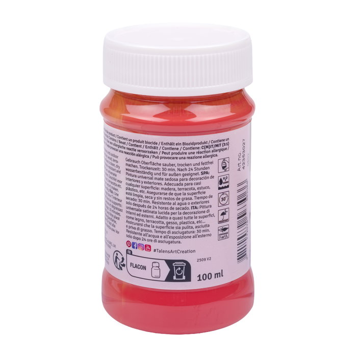 Talens Art Creation Barniz Int/Ext Rojo Tomate 100ml Talens Art Creation Barniz Int/Ext Rojo Tomate 100ml