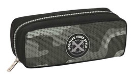 Estuche Escolar Safta Stone Negro 21 x 8 x 8 cm