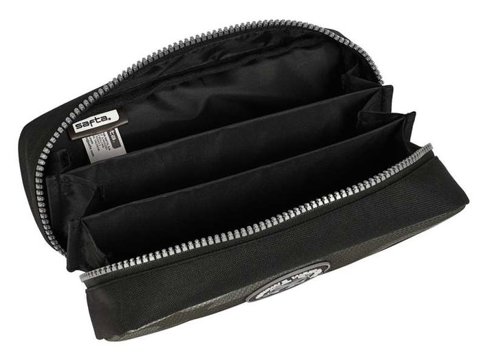 Estuche Escolar Safta Stone Negro 21 x 8 x 8 cm
