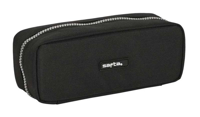 Estuche Escolar Safta Stone Negro 21 x 8 x 8 cm