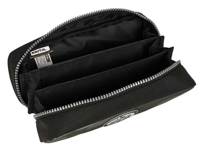 Estuche Escolar Safta Stone Negro 21 x 8 x 8 cm