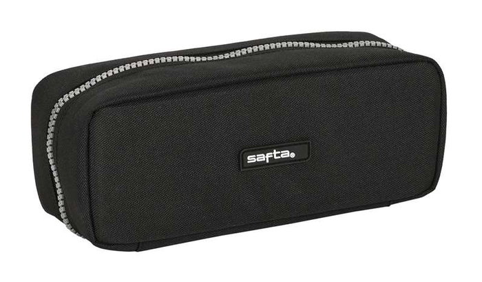 Estuche Escolar Safta Stone Negro 21 x 8 x 8 cm