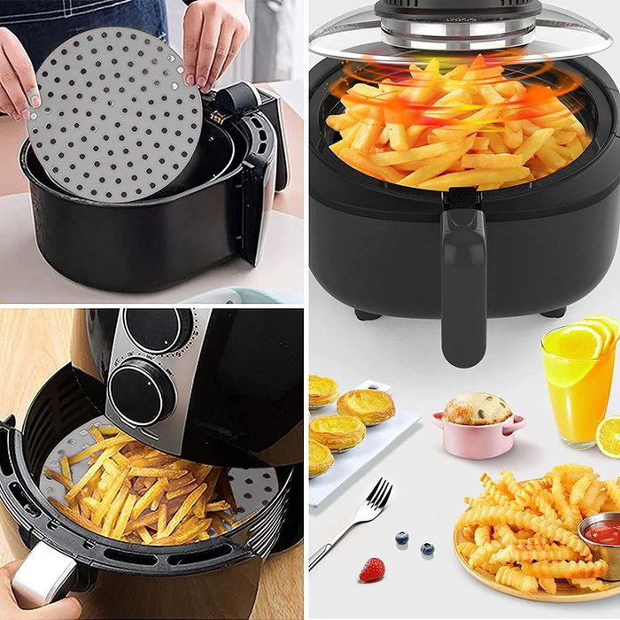 Inde Quttin Base Silicona Air Fryer Redonda 19.5 cm (24 Unidades) Inde Quttin Base Silicona Air Fryer Redonda 19.5 cm (24 Unidades)
