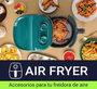 Inde Quttin Base Silicona Air Fryer Redonda 19.5 cm (24 Unidades)