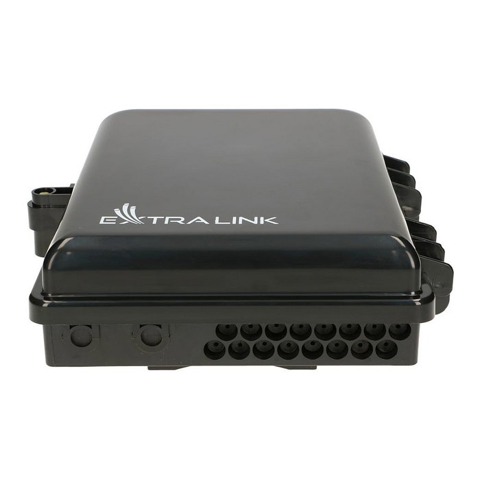 Extralink Eliza V2 Caja de Terminal de Fibra Óptica 16 Núcleos Negro Mid-span