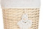 DKD Home Decor Set de 3 Cestas para la Ropa de Mimbre y Poliéster Natural