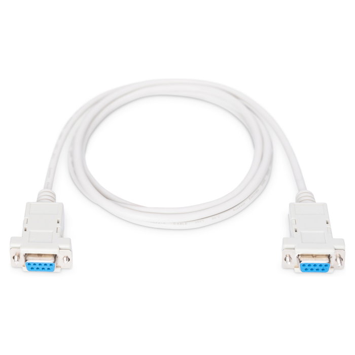Digitus Cable de conexión de módem nulo D-Sub 9-pin Hembra/Hembra, 1,8 m, Beige