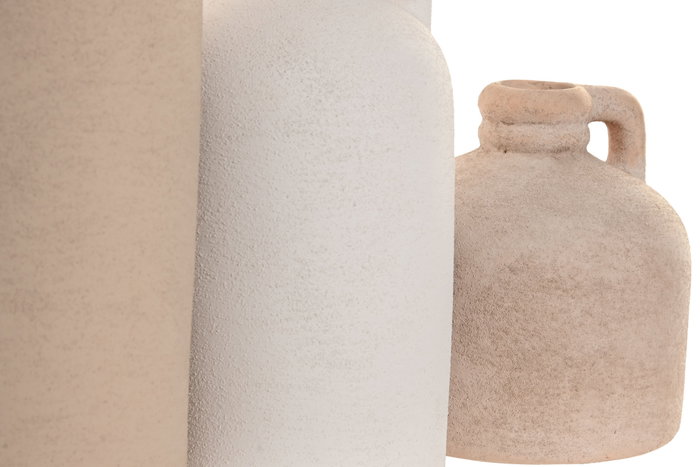 DKD Home Decor Set de 3 Jarrones de Gres Rugoso Multicolor
