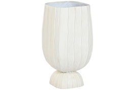 DKD Home Decor Macetero de Fibra Arcilla 32x32x60 Crudo Desgastado