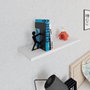 Hanah Home Adam - Black sujetalibros metálico de metal negro, diseño moderno y novedoso para organizar libros en estanterías, decoración elegante.
