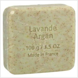 SAVON DU MIDI Jabón Exfoliante de Argán y Lavanda Bio en Pastilla 100g para una Piel Suave y Limpia
