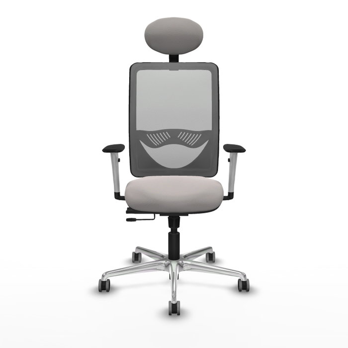 PIQUERAS Y CRESPO Silla de oficina Zulema con mecanismo Sincro/Traslack, Blanco y Gris PIQUERAS Y CRESPO Silla de oficina Zulema con mecanismo Sincro/Traslack, Blanco y Gris