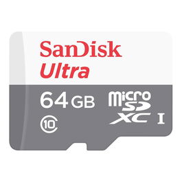 SanDisk Tarjeta de Memoria microSDXC Ultra 64GB UHS-I Class 10, Velocidad Lectura Hasta 100 MB/s, para Smartphone, Tablet, Cámara