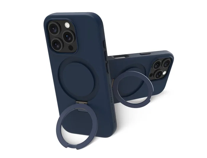 Dbramante1928 Iceland Ultra D3O MS Kick Funda para Apple iPhone 16 Pro Max 17.5 cm (6.9") Azul, Resistente a Impactos, Compatible con MagSafe, Soporte de Sobremesa