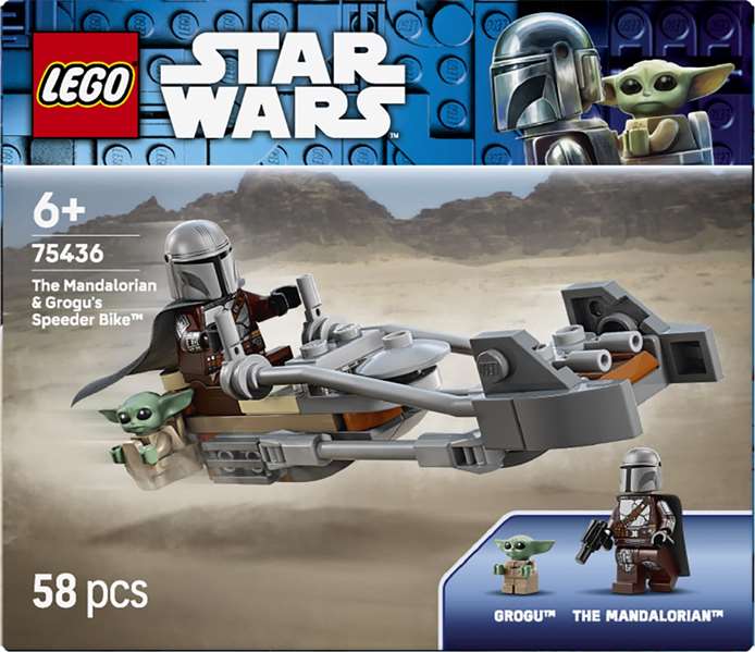 Lego Star Wars Juego de Construcción Moto Speeder del Mandaloriano y Grogu, Edad 8+