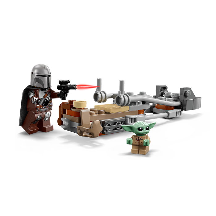 LEGO 75436 Star Wars Mandaloriano y Grogu Moto Speeder, Set de Construcción de 58 Piezas
