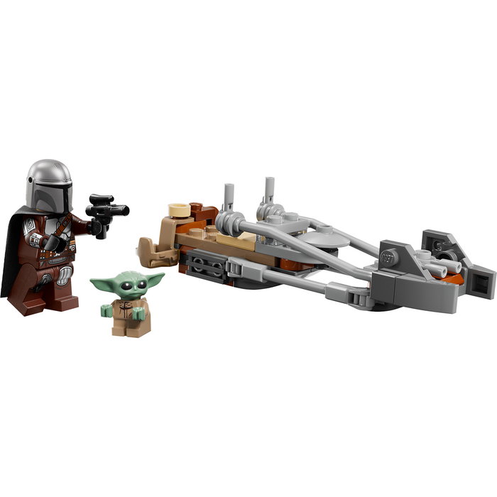 LEGO 75436 Star Wars Mandaloriano y Grogu Moto Speeder, Set de Construcción de 58 Piezas