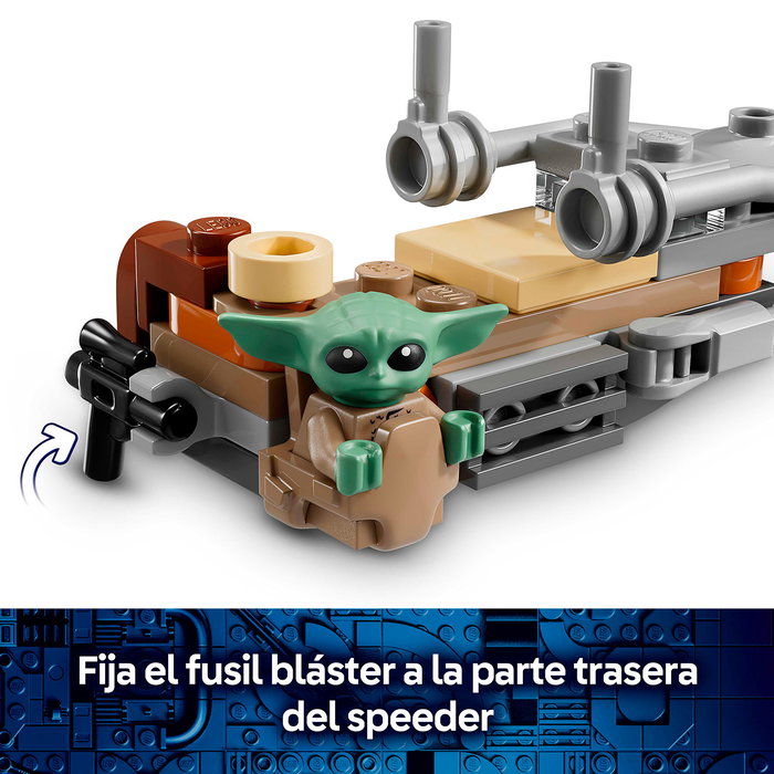LEGO 75436 Star Wars Mandaloriano y Grogu Moto Speeder, Set de Construcción de 58 Piezas