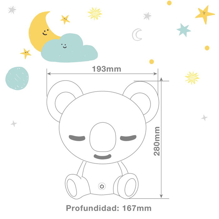 GSC Evolution Luz de noche infantil LED Koala RGB + luz día Blanco