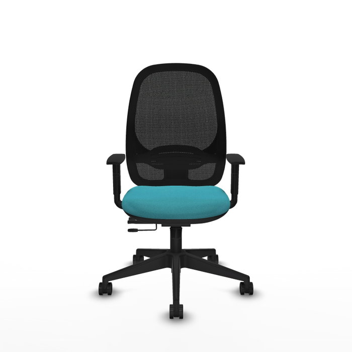 PIQUERAS Y CRESPO Silla de oficina Cilanco con mecanismo Sincro/Traslack Turquesa y Negro