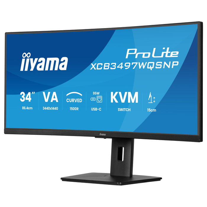 iiyama ProLite XCB3497WQSNP-B1 Monitor Curvo 34 inch UWQHD 120Hz Black