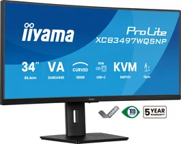 iiyama ProLite XCB3497WQSNP-B1 Monitor Curvo 34 Ultrrawide Quad HD VA 120Hz Black