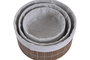 DKD Home Decor Set de 3 Cestas de Bambú Marrón 27x27x16 cm