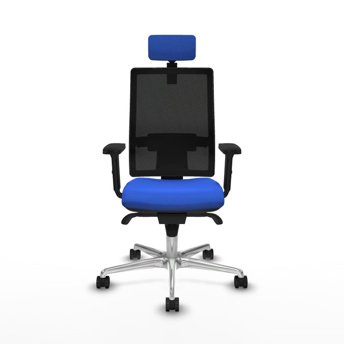 PIQUERAS Y CRESPO Silla de oficina Horna con mecanismo Sincro, Azul y Negro