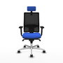 PIQUERAS Y CRESPO Silla de oficina Horna con mecanismo Sincro, Azul y Negro