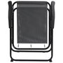 Home Deco Factory Silla Plegable Gris Acero y Poliéster Altura 75 cm