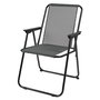 Home Deco Factory Silla Plegable Gris Acero y Poliéster Altura 75 cm