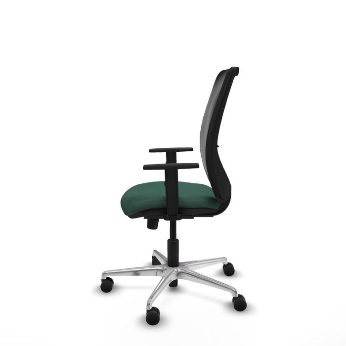 PIQUERAS Y CRESPO Silla de oficina Zulema Verde botella con respaldo de malla Negro PIQUERAS Y CRESPO Silla de oficina Zulema Verde botella con respaldo de malla Negro