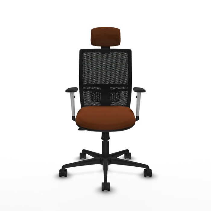 PIQUERAS Y CRESPO Silla de oficina Yunquera con mecanismo Sincro/Traslack, Marrón y Negro PIQUERAS Y CRESPO Silla de oficina Yunquera con mecanismo Sincro/Traslack, Marrón y Negro