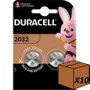 Duracell Pack 10 paquetes de baterías de litio CR2032, 2 piezas por blister