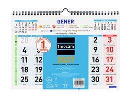 FINOCAM Calendario de pared 2027 con números grandes