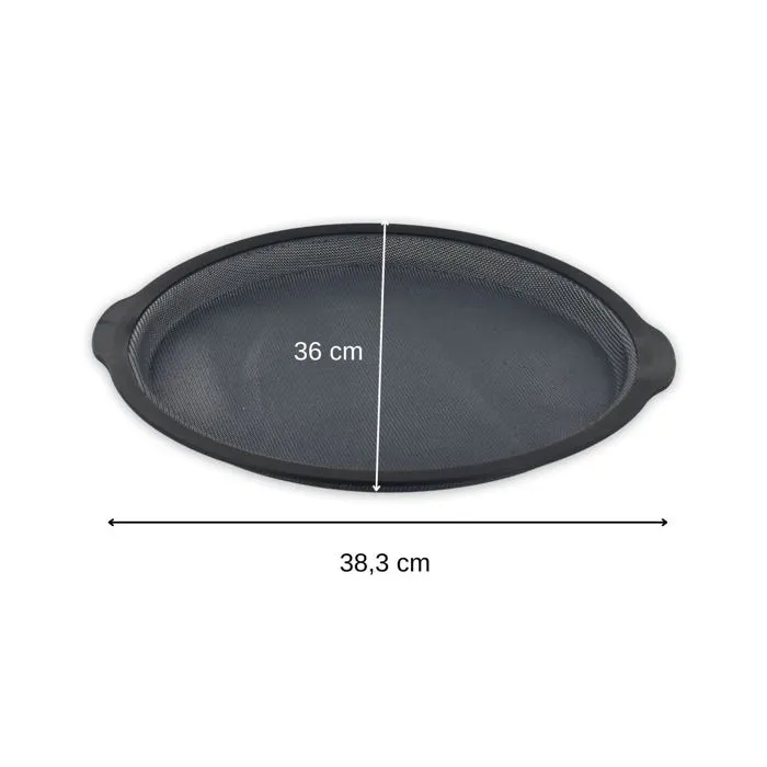 Zenker Molde Redondo para Pizza ZEN5051126855468 - Ø 36 cm en Silicona de Fibra de Vidrio Negro