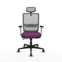 PIQUERAS Y CRESPO Silla de oficina Haches con mecanismo Sincro/Traslack, Morado y Gris
