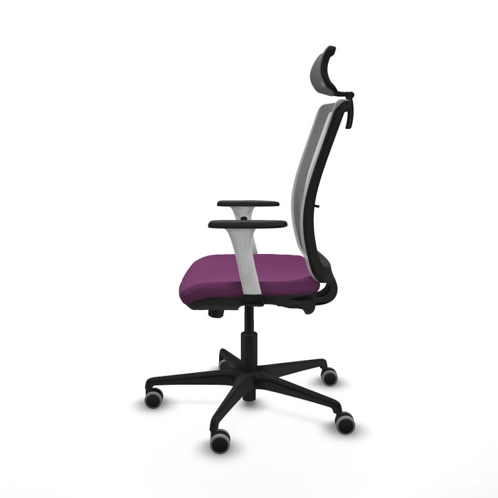 PIQUERAS Y CRESPO Silla de oficina Haches con mecanismo Sincro/Traslack, Morado y Gris