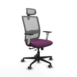 PIQUERAS Y CRESPO Silla de oficina Haches con mecanismo Sincro/Traslack, Morado y Gris