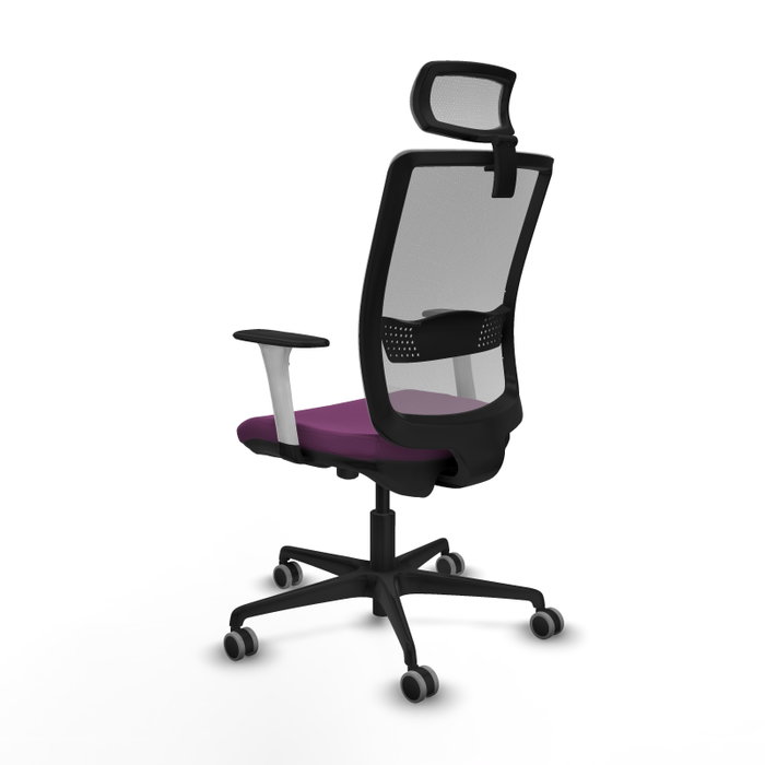 PIQUERAS Y CRESPO Silla de oficina Haches con mecanismo Sincro/Traslack, Morado y Gris