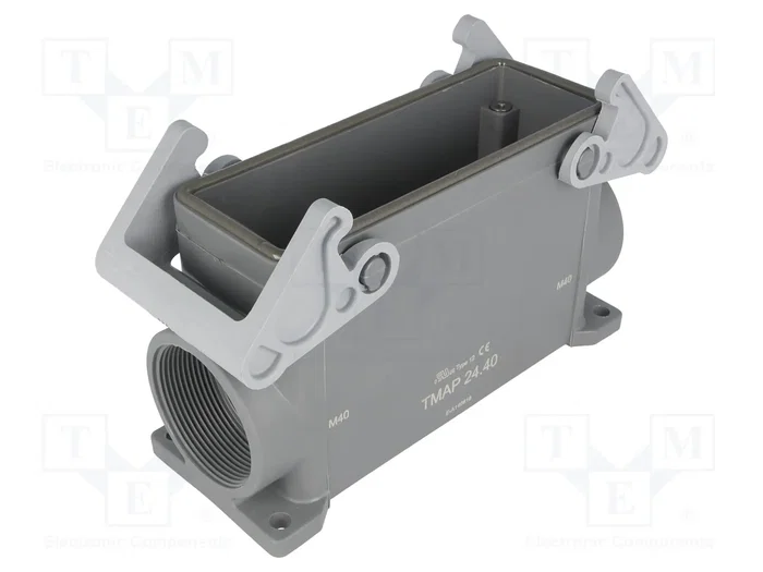 ILME Carcasa para conectores HDC tamaño 104.27 con pestillo doble ILME Carcasa para conectores HDC tamaño 104.27 con pestillo doble