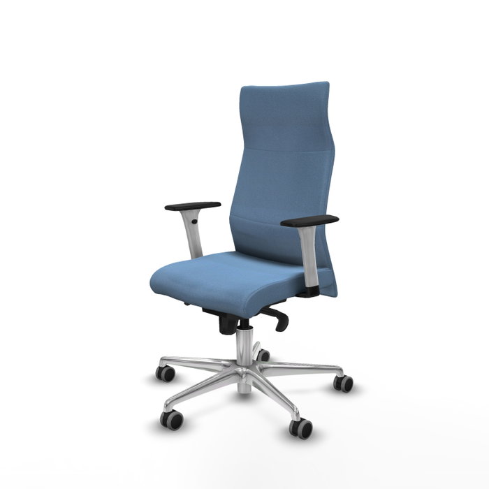 PIQUERAS Y CRESPO Sillón Albacete con Mecanismo Sincro, Tela Azul Cielo y Base de Aluminio PIQUERAS Y CRESPO Sillón Albacete con Mecanismo Sincro, Tela Azul Cielo y Base de Aluminio