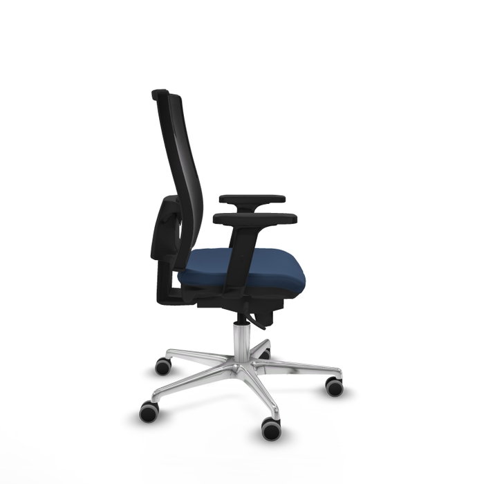 PIQUERAS Y CRESPO Silla de oficina Horna con mecanismo Sincro, Azul marino y Negro