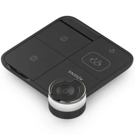 Aisens Cargador Inalámbrico 4 en 1 ASCH-15W4WC062-BK 15W Negro para Móvil Apple Watch Auriculares