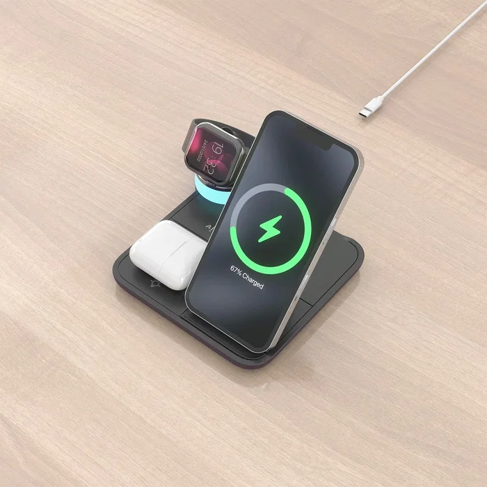 Aisens Cargador Inalámbrico 4 en 1 15W USB-C Negro ASCH-15W4WC062-BK Aisens Cargador Inalámbrico 4 en 1 15W USB-C Negro ASCH-15W4WC062-BK