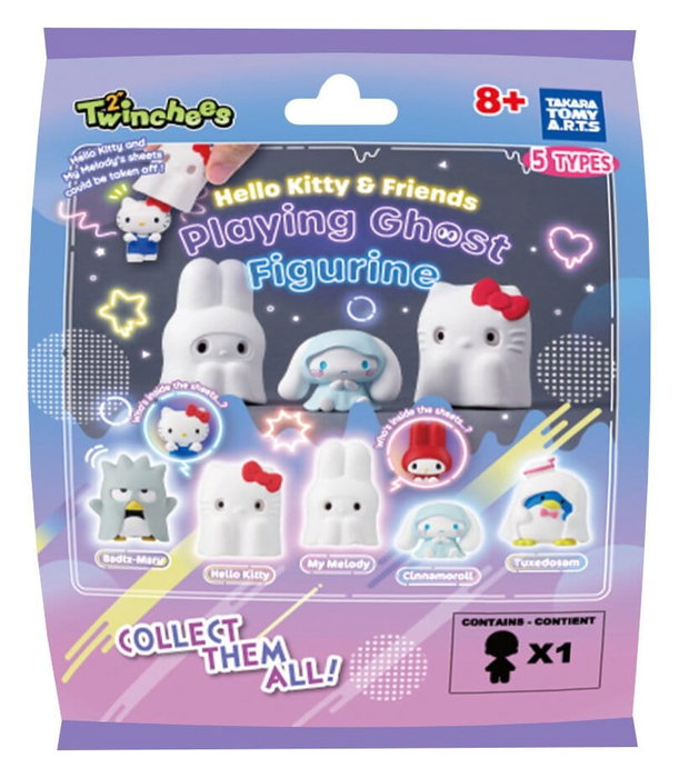 Takara Tomy Sanrio Minifiguras Twinchees Hello Kitty & Friends Playing Ghost 5 cm Blind Pack Expositor (24)